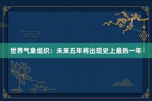 世界气象组织：未来五年将出现史上最热一年