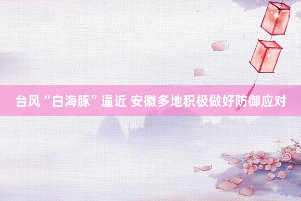 台风“白海豚”逼近 安徽多地积极做好防御应对