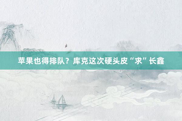苹果也得排队？库克这次硬头皮“求”长鑫