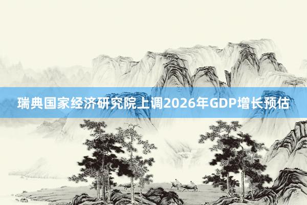 瑞典国家经济研究院上调2026年GDP增长预估