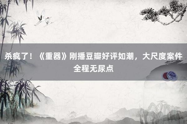 杀疯了！《重器》刚播豆瓣好评如潮，大尺度案件全程无尿点