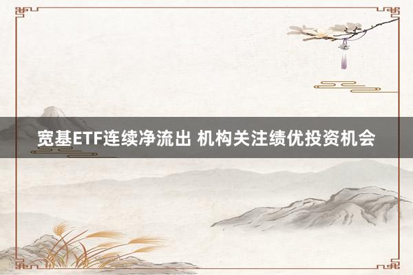 宽基ETF连续净流出 机构关注绩优投资机会