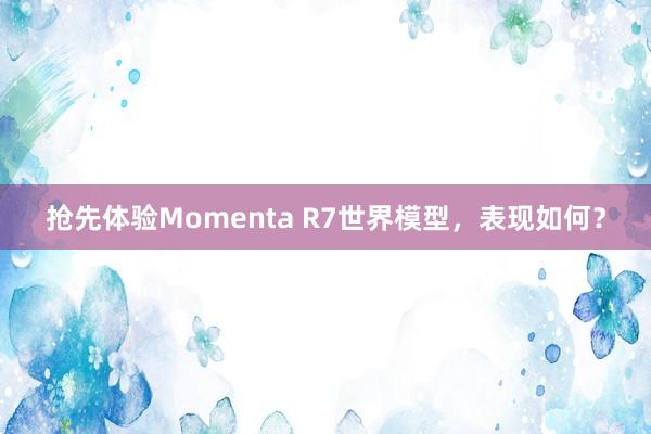 抢先体验Momenta R7世界模型，表现如何？