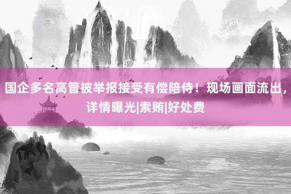 国企多名高管被举报接受有偿陪侍！现场画面流出，详情曝光|索贿|好处费
