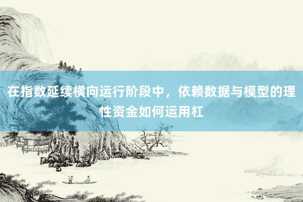 在指数延续横向运行阶段中，依赖数据与模型的理性资金如何运用杠