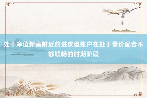 处于净值新高附近的进攻型账户在处于量价配合不够顺畅的时期阶段