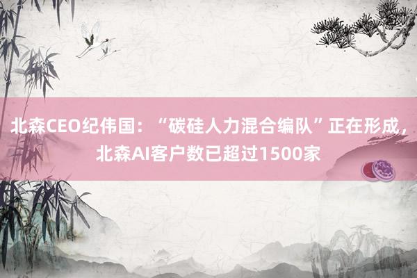 北森CEO纪伟国：“碳硅人力混合编队”正在形成，北森AI客户数已超过1500家
