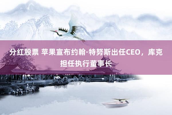 分红股票 苹果宣布约翰·特努斯出任CEO，库克担任执行董事长