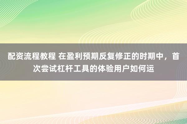 配资流程教程 在盈利预期反复修正的时期中，首次尝试杠杆工具的体验用户如何运