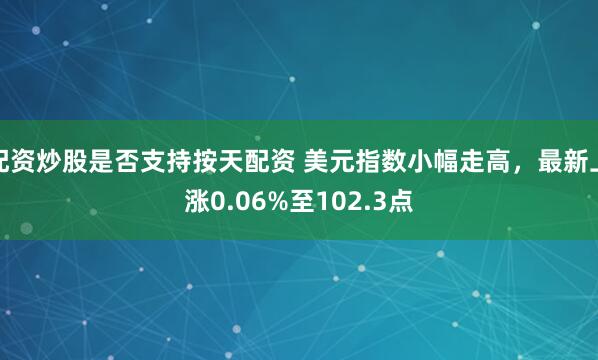配资炒股是否支持按天配资 美元指数小幅走高，最新上涨0.06%至102.3点